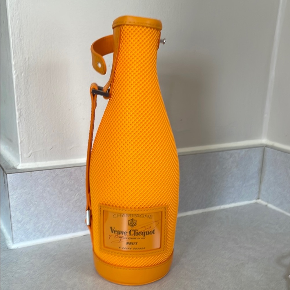 Orange Veuve Clicquot bottle thermal cover